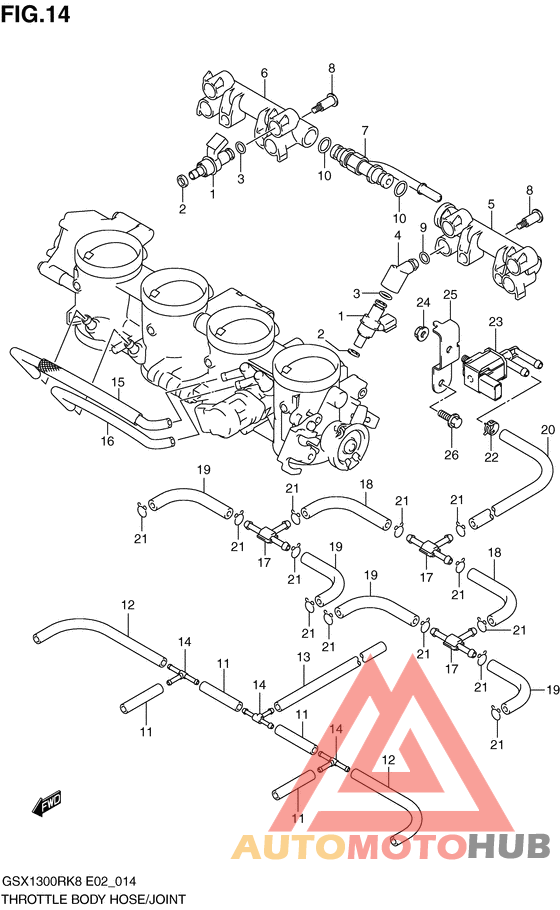 Throttle body hose/joint