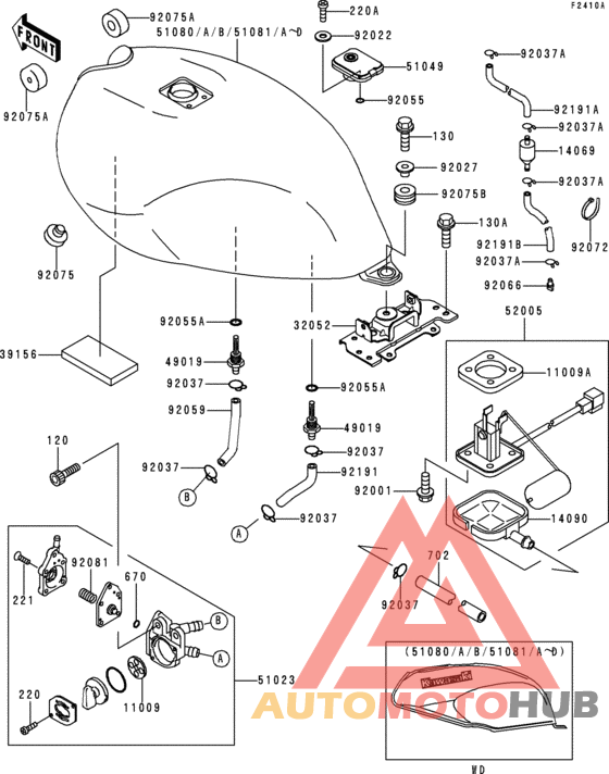 Fuel tank(1/2)(er500-b2-b4)