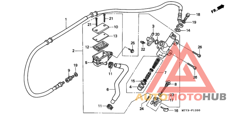 Задний тормозной цилиндр