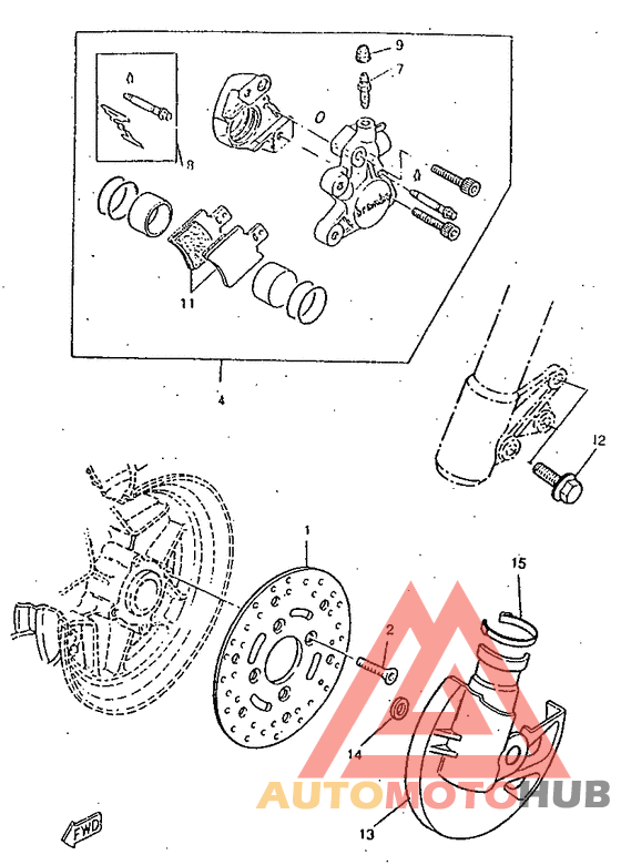 Front brake. caliper
