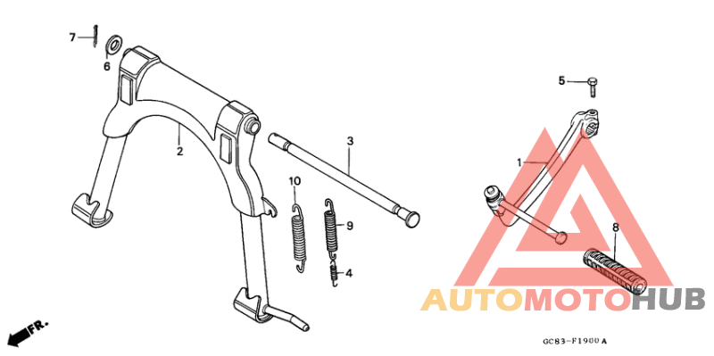 Stand/kick starter arm