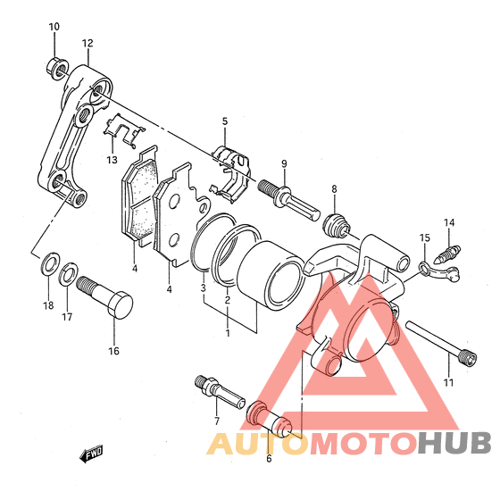 Передний суппорт