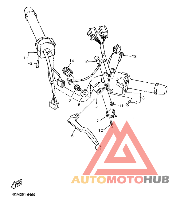 Handle switch. lever