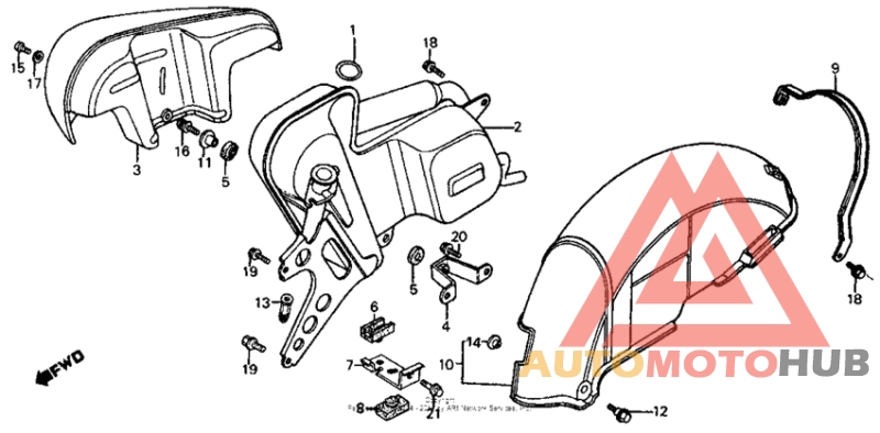 Rear fender + muffler