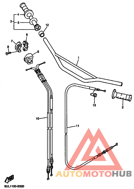 Steering handle. cable