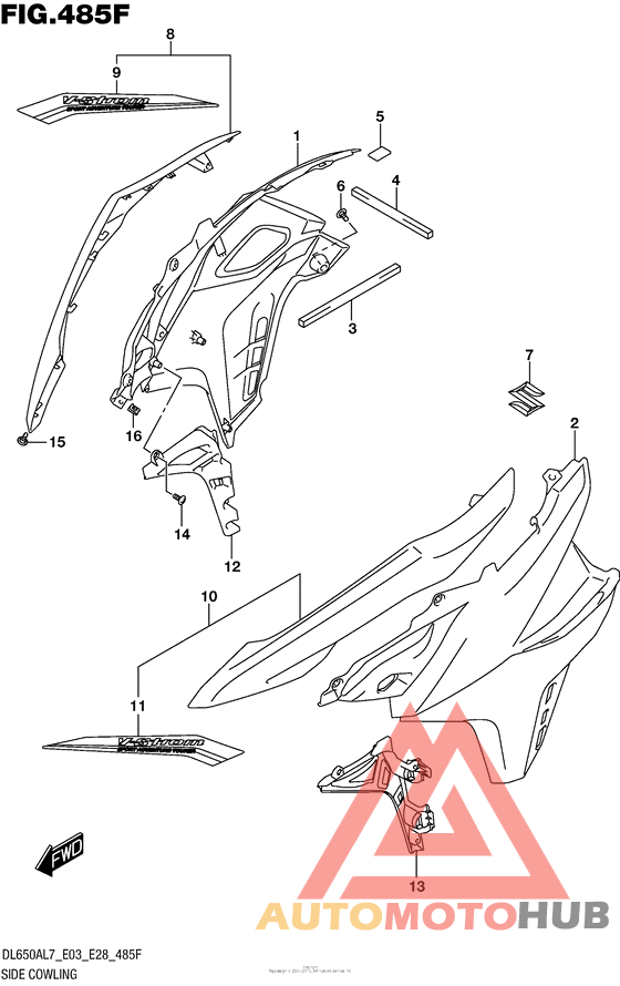 Side Cowling (Dl650Al7 E33) (For Yvb,yww)