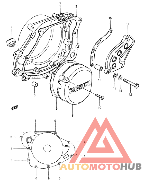 Crankcase cover ass`y  (v