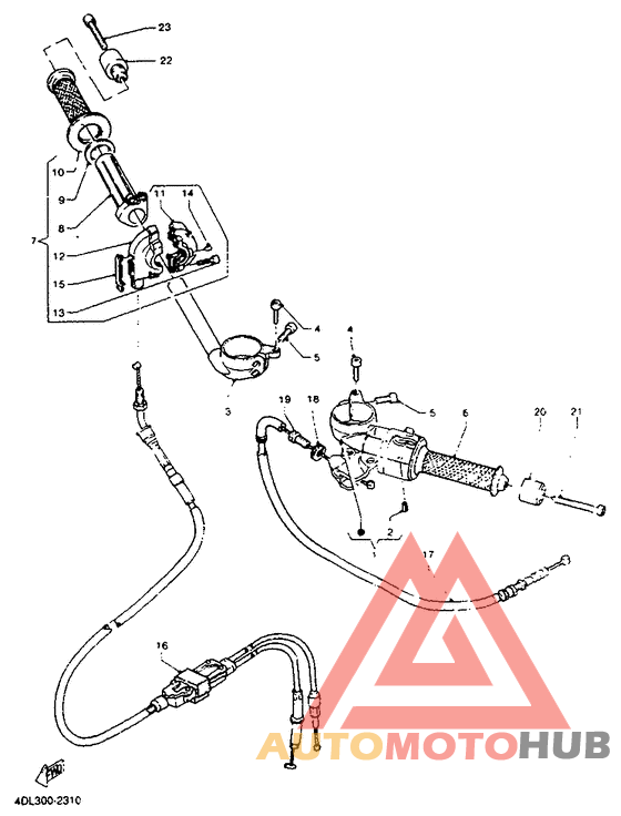 Steering handle. cable