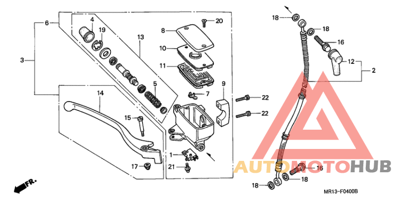 Fr. brake master cylinder