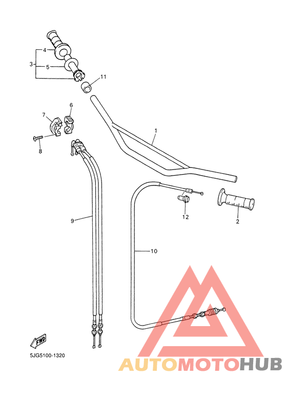 Steering handle. cable