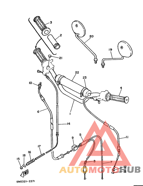 Steering handle. cable
