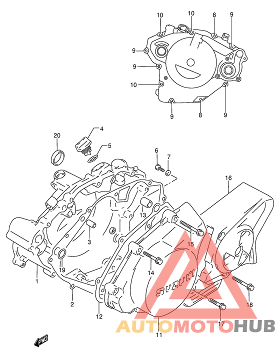 Crankcase cover ass`y  (v