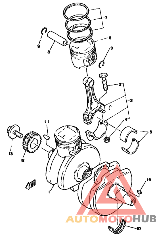 Crank piston
