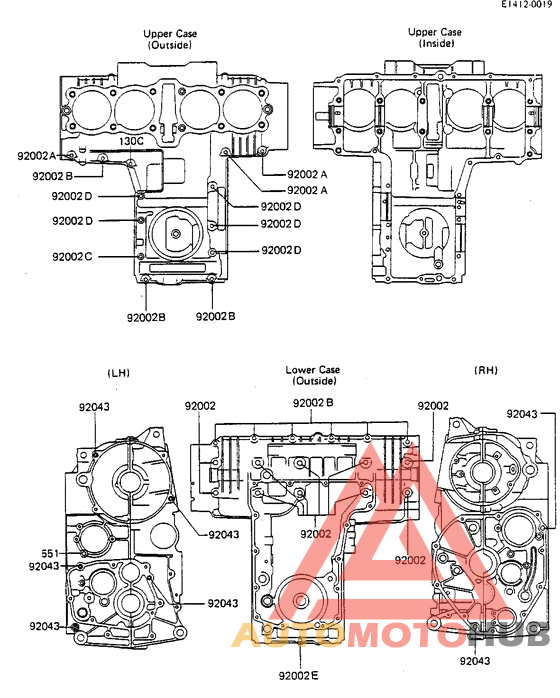 Crankcase bolt & stud pattern