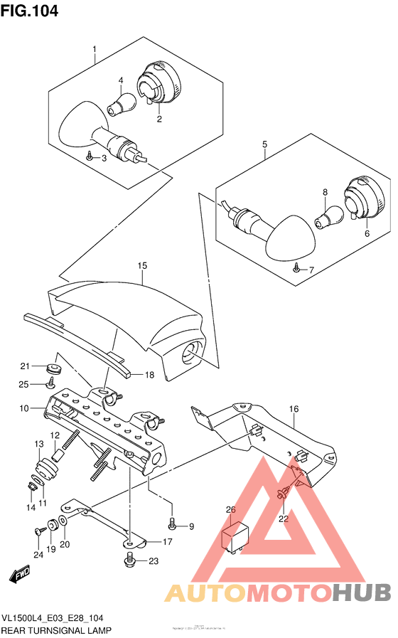 Rear Turnsignal Lamp (Vl1500L4 E33)
