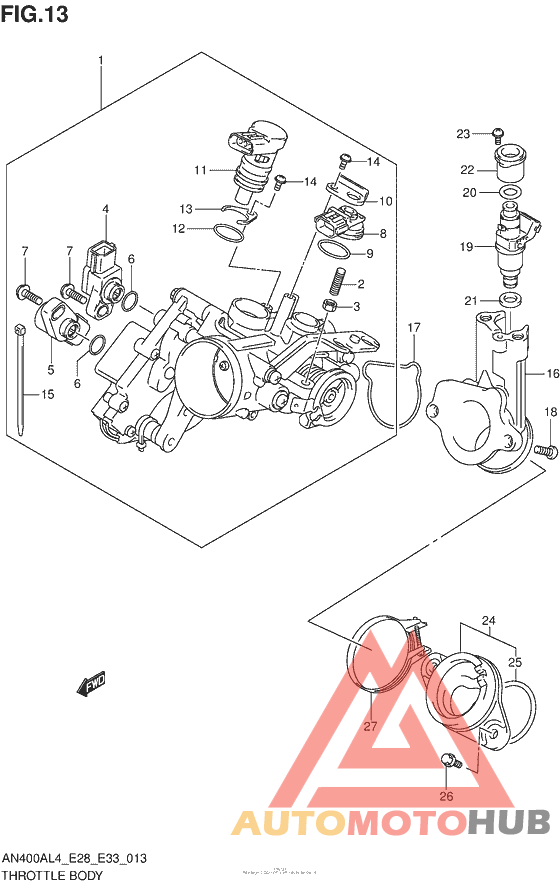 Throttle Body (An400Zal4 E28)