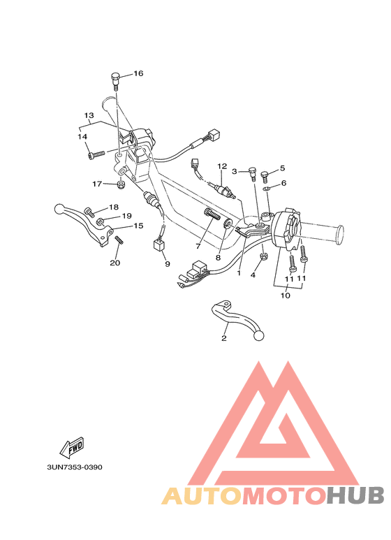 Handle switch. lever