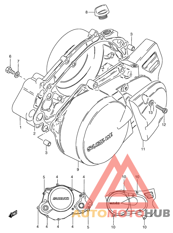 Crankcase cover ass`y  (v