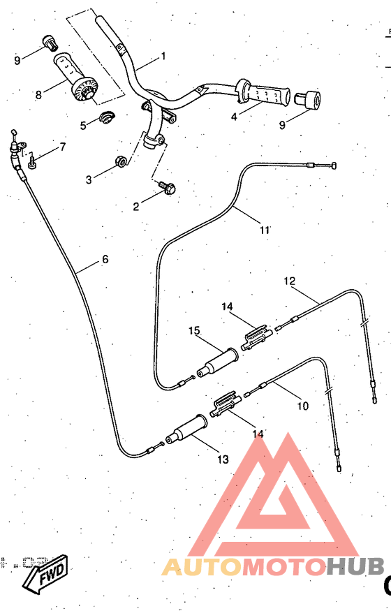 Steering handle. cable