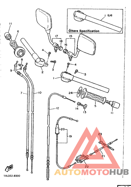 Steering handle. cable