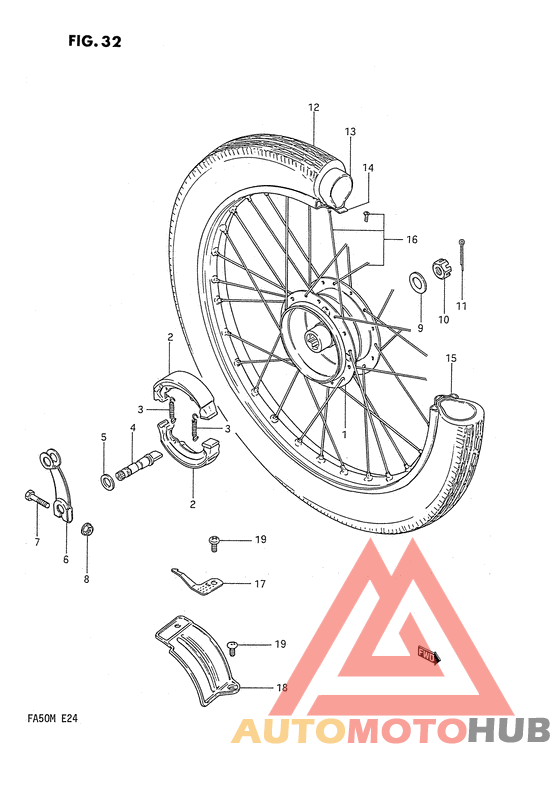 Rear wheel complete assy