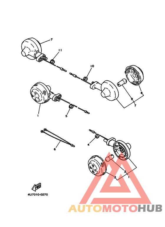 Rear flasher light assy