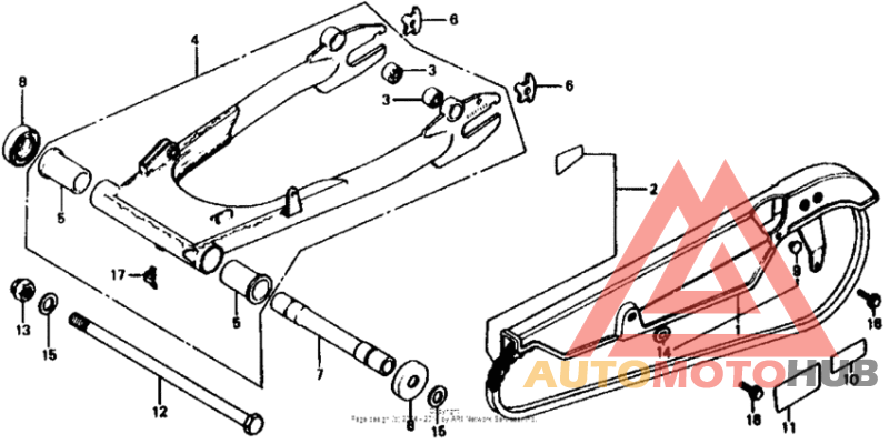 Swingarm + chain case 79