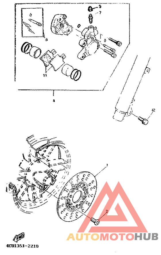 Front brake. caliper