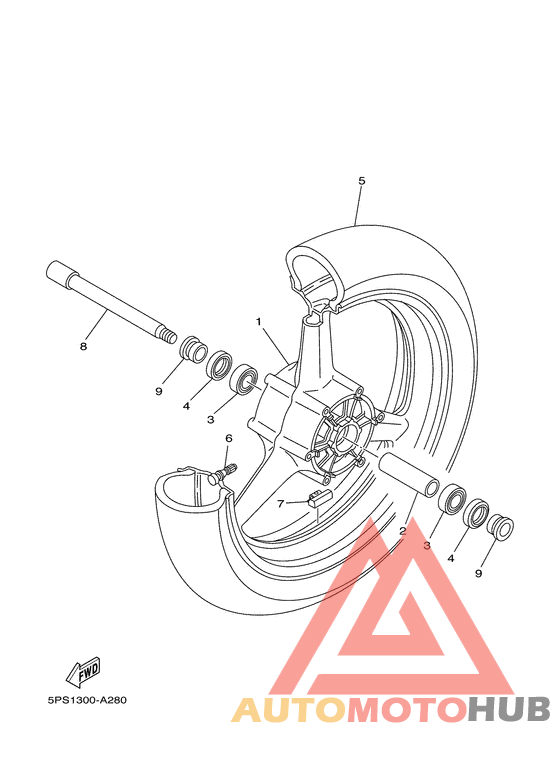 Переднее колесо
