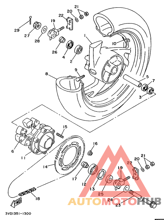 Переднее колесо