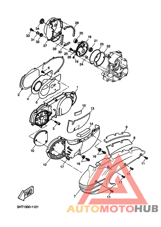 Crankcase cover ass`y  (v