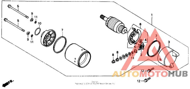 Starter motor 89-90