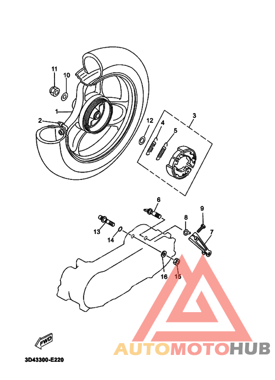 Rear wheel complete assy