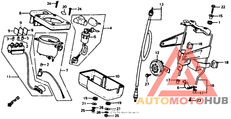 Instruments + horn + key set 79