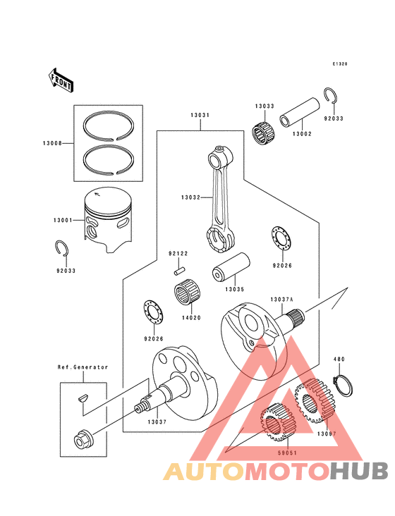 Crankshaft/piston