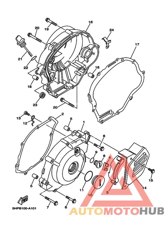 Crankcase cover ass`y  (v