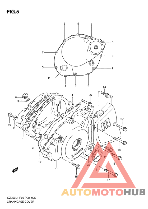 Crankcase cover ass`y  (v