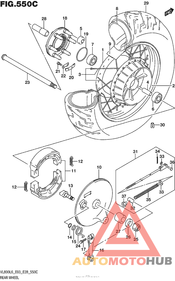 Rear Wheel (Vl800L6 E33)