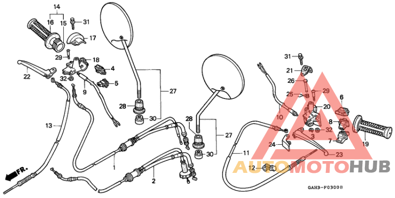Handle lever/switch/cable