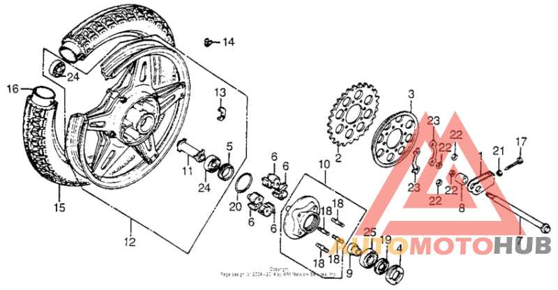 Rear wheel 78