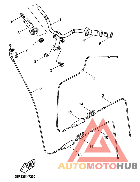 Steering handle. cable