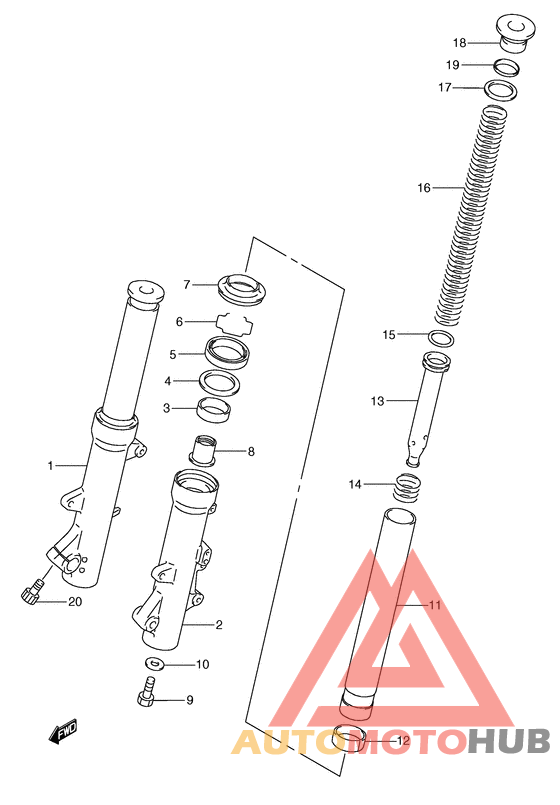 Демпфер передней вилки