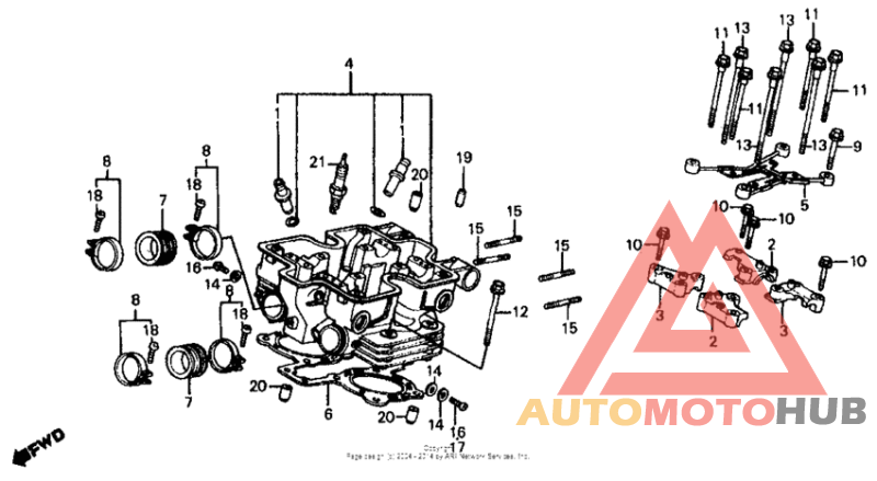 Rear cylinder head 84-85