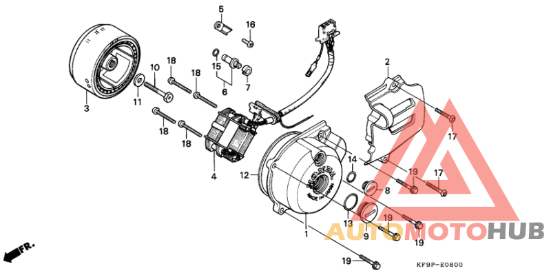 Left crankcase cover/ generator