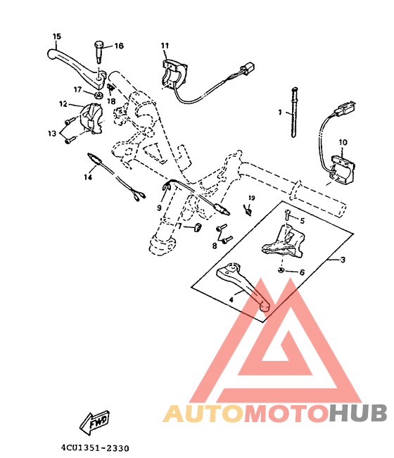 Handle switch. lever