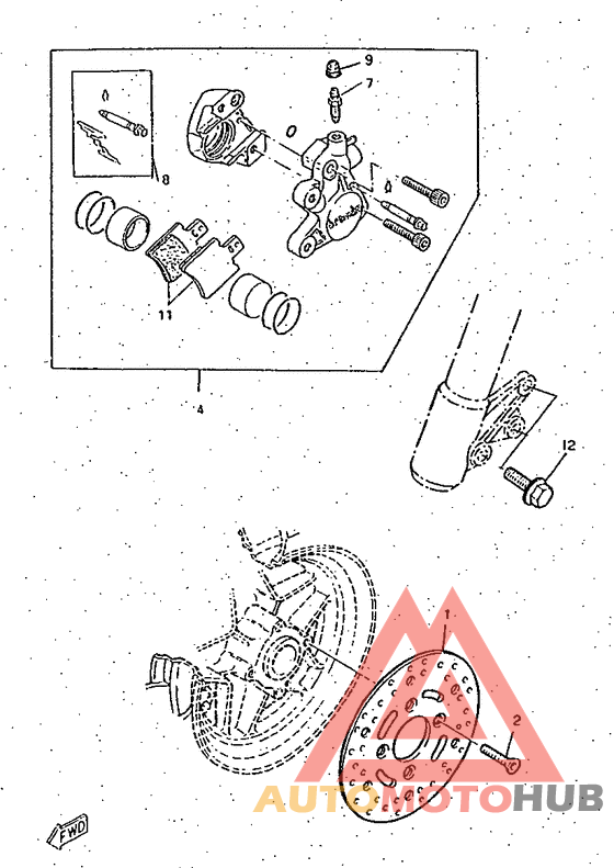 Front brake. caliper
