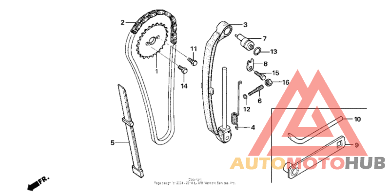 Cam chain + tensioner