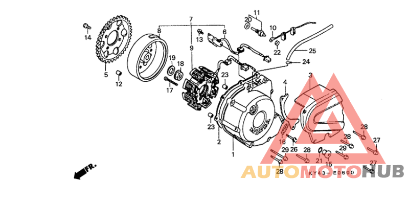 Left crankcase cover/ generator