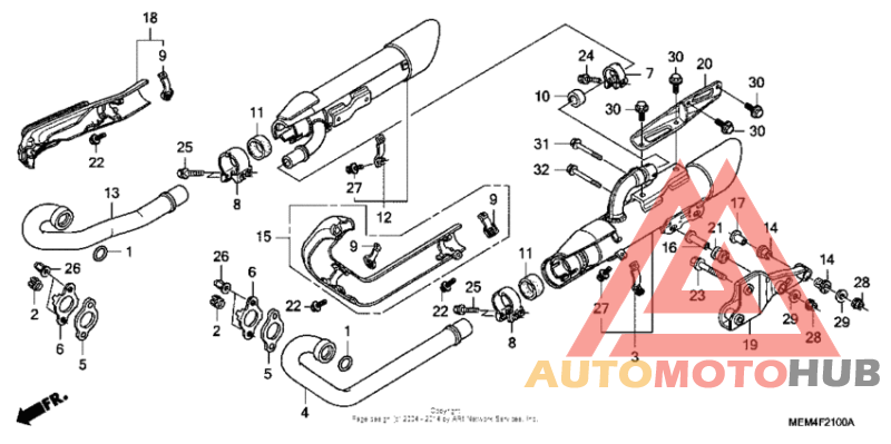 Exhaust muffler ('04-'07)