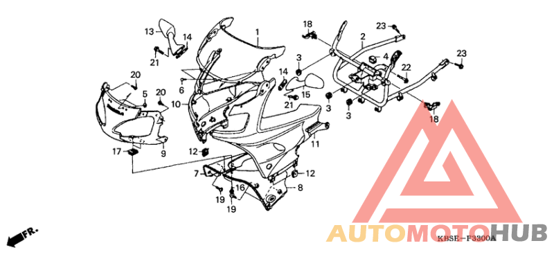 Upper cowling assy